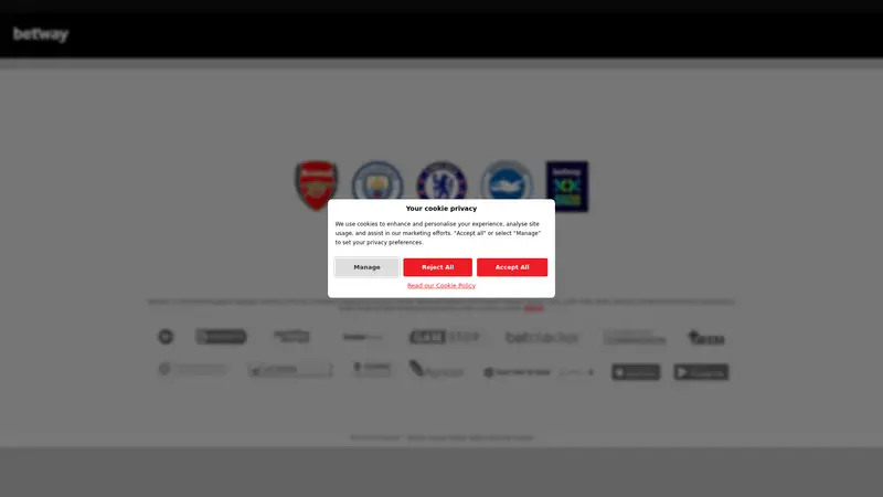 Betway Vegas - homepage (desktop)