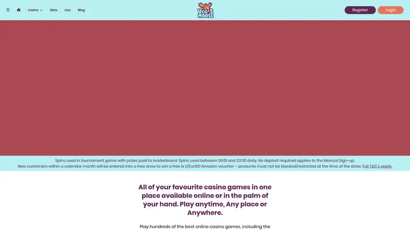 Vegas Moose - homepage (desktop)