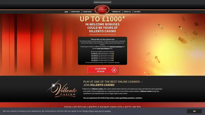 Villento - homepage (desktop)