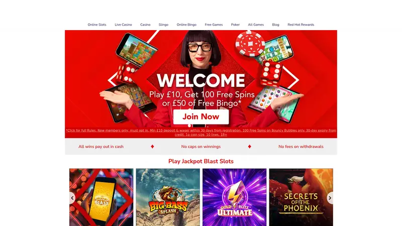 Virgin Games - homepage (desktop)