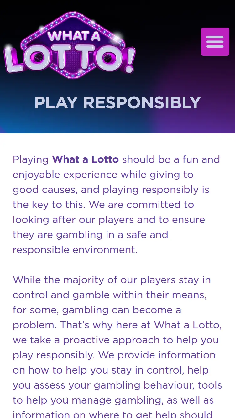 What A Lotto - play-responsibly (mobile)