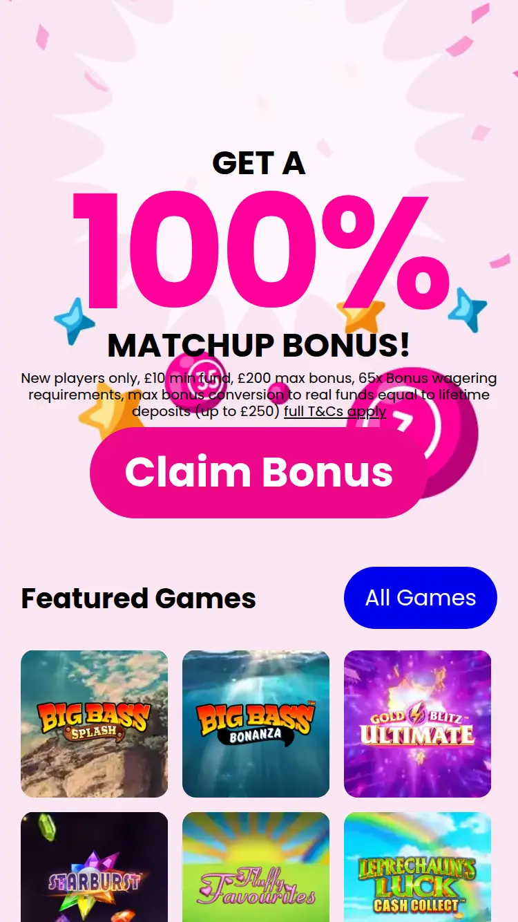 Wowcher Bingo - homepage (mobile)