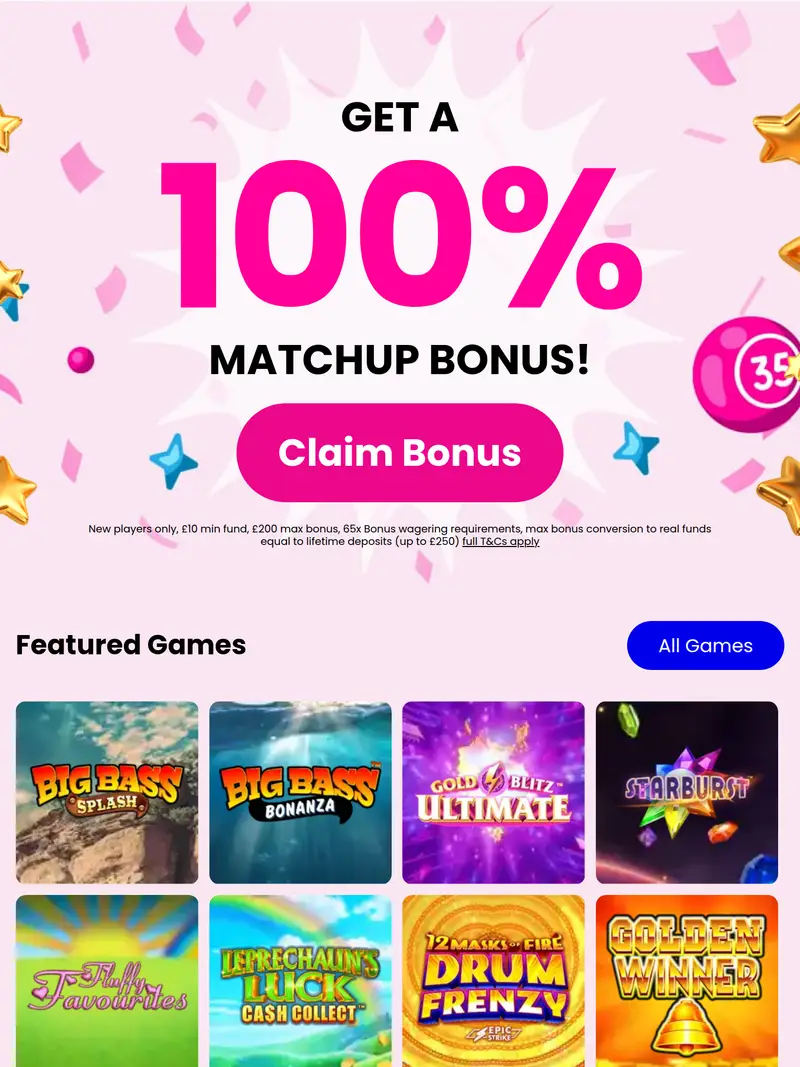Wowcher Bingo - homepage (tablet)