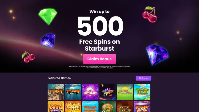 123 Spins - homepage (desktop)