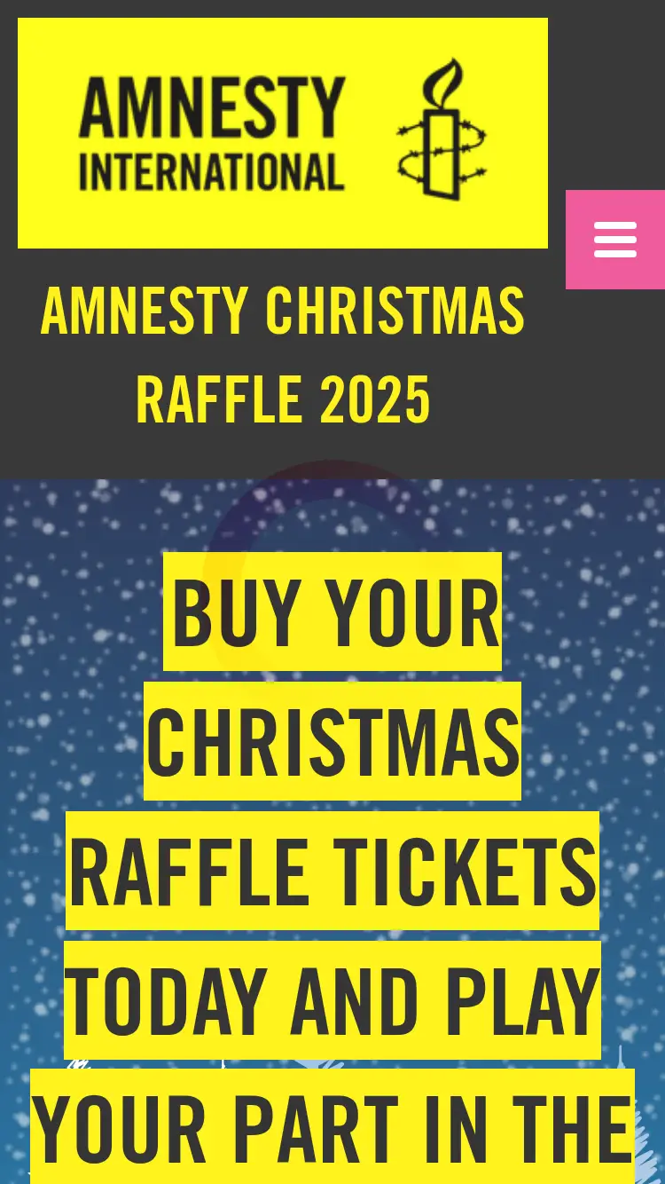 Amnesty International - homepage (mobile)