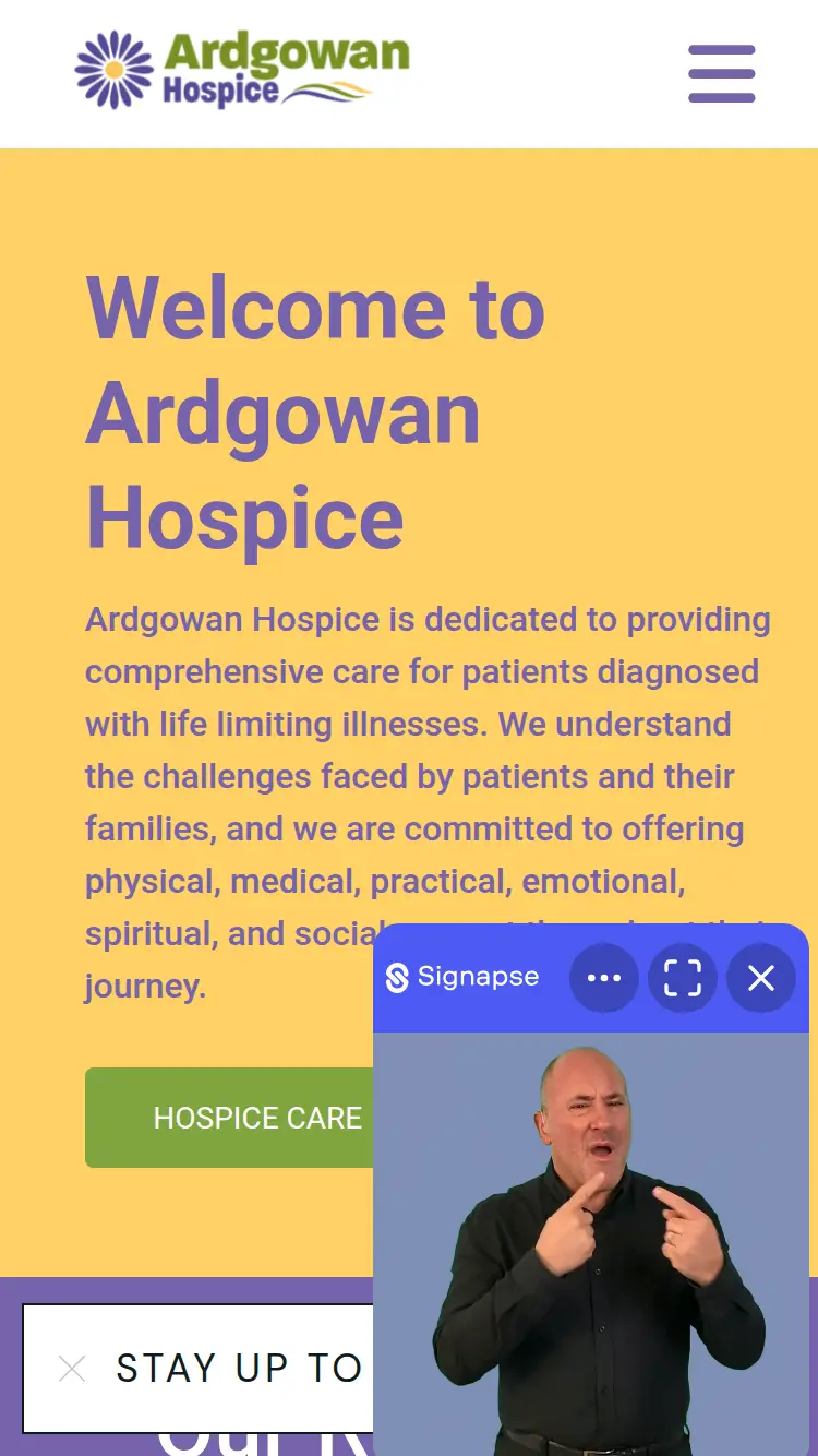 Ardgowanhospice - homepage (mobile)