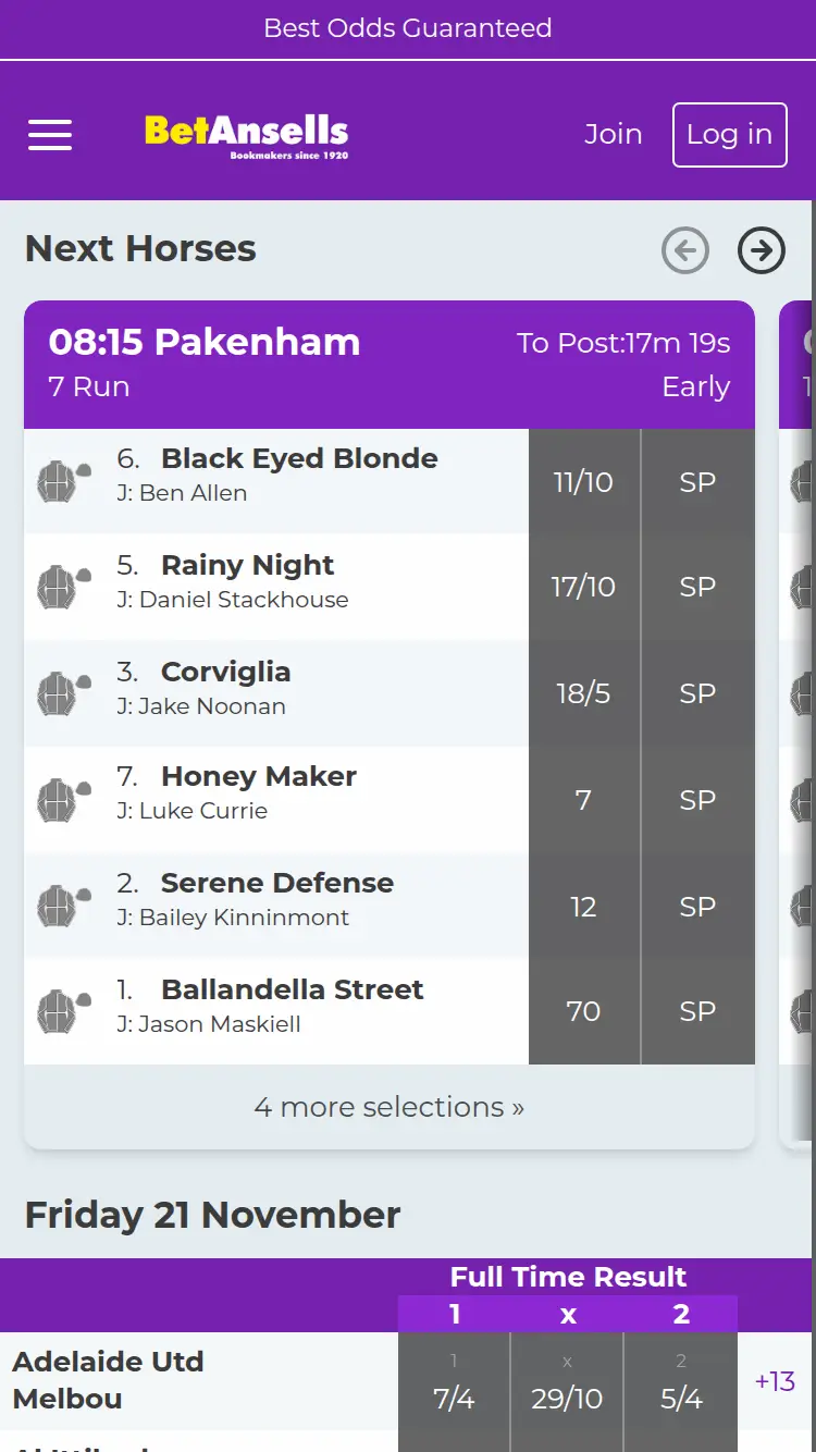 Betan Sells - homepage (mobile)