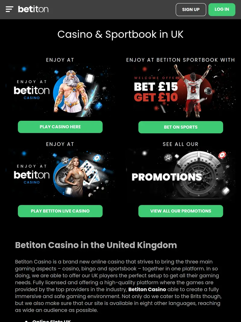 Betiton - homepage (tablet)