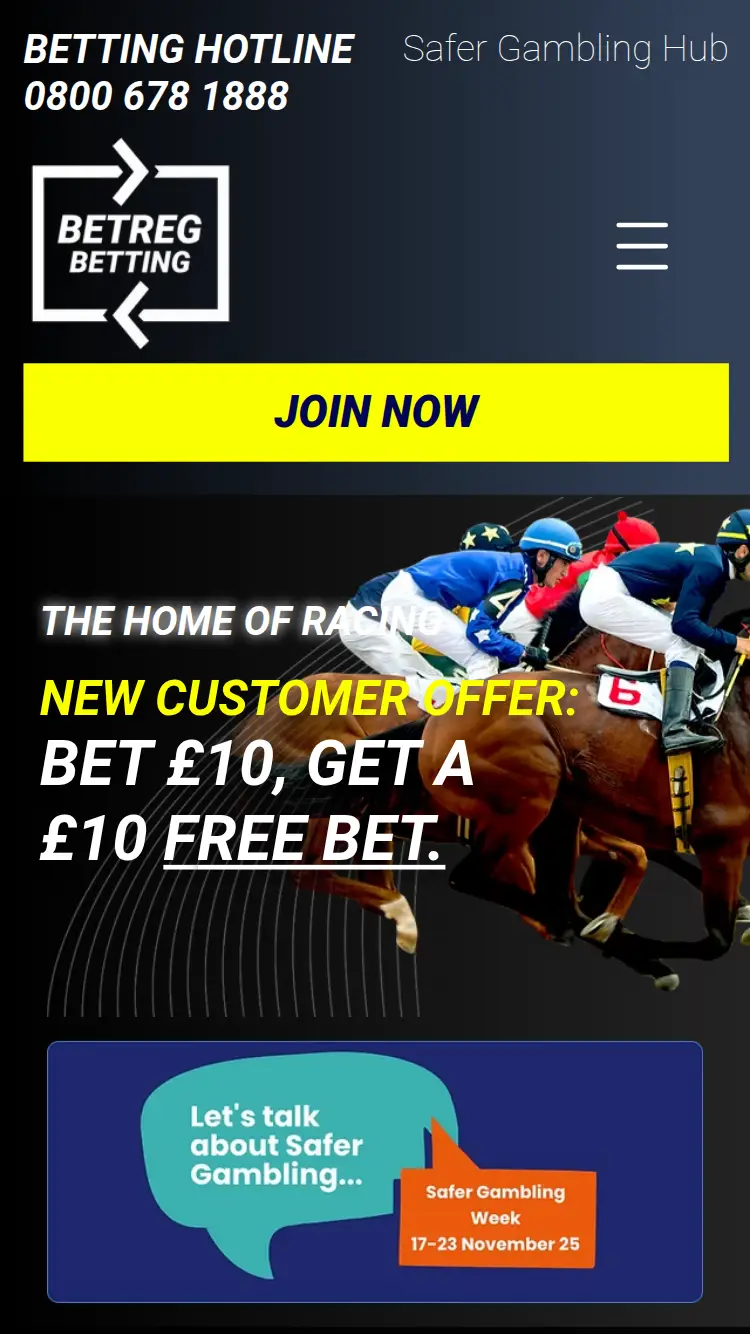 Betreg - homepage (mobile)