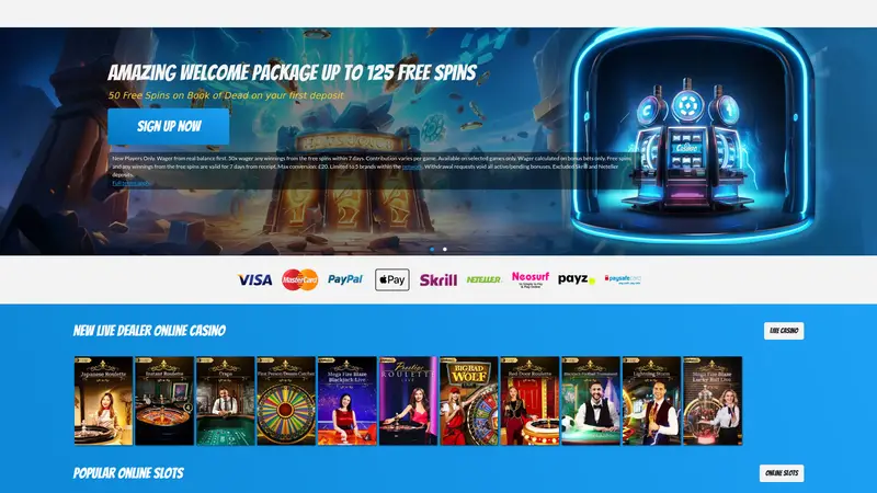 Casimpo - homepage (desktop)