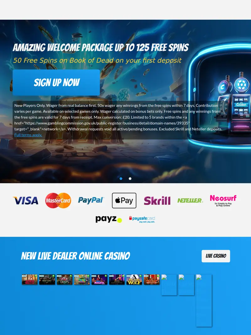 Casimpo - homepage (tablet)