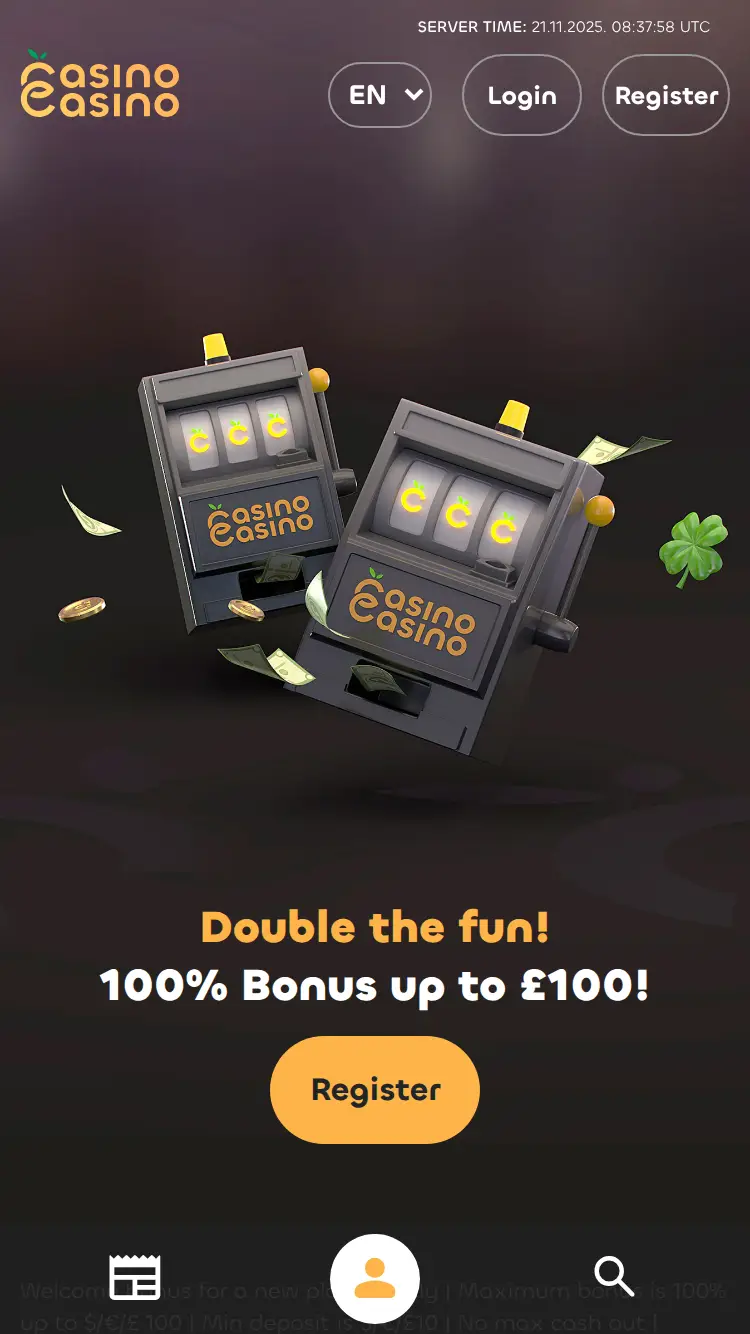 Casino Casino - homepage (mobile)