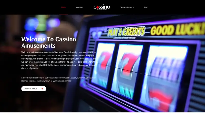 Cassino - homepage (desktop)