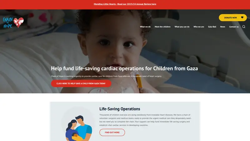 Chainofhope - homepage (desktop)