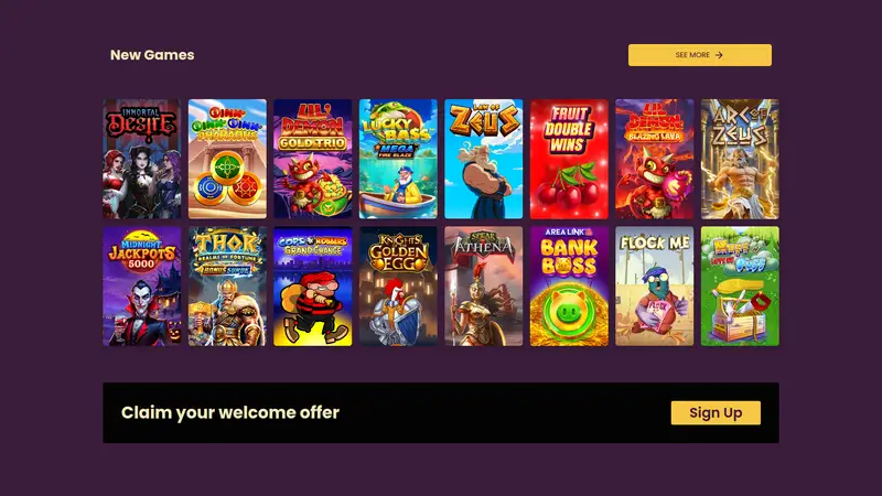 Dukes Casino - homepage (desktop)