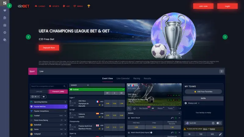 Ejja Bet - homepage (desktop)