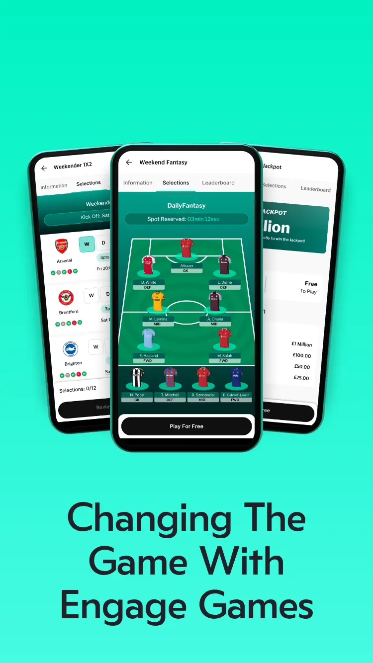 Engage Games - homepage (mobile)