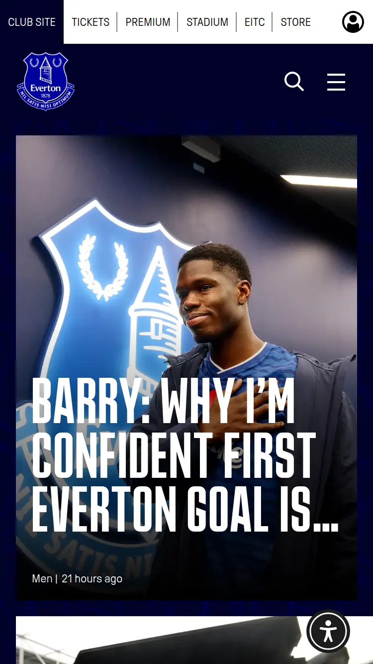 Evertonfc - homepage (mobile)