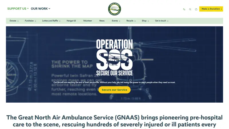Greatnorthairambulance - homepage (desktop)