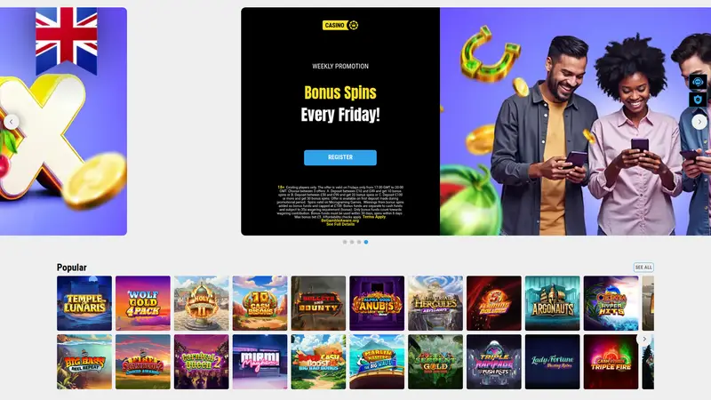 Hopa - homepage (desktop)