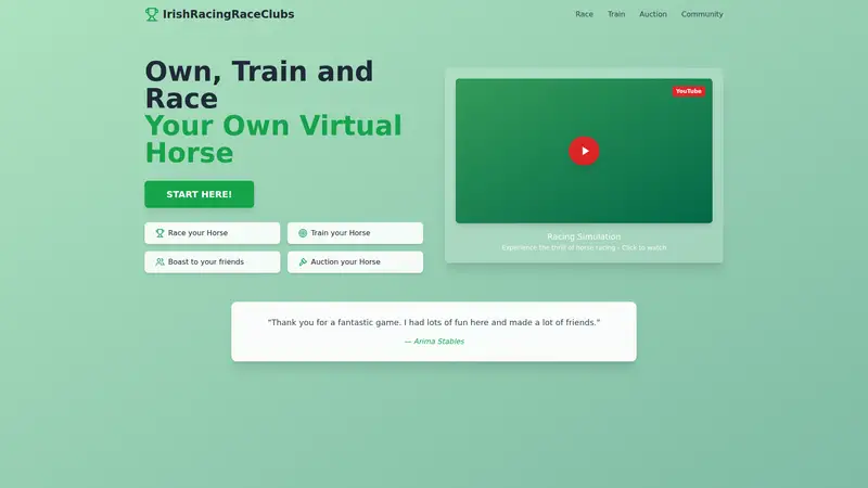 Irishracingraceclubs - homepage (desktop)