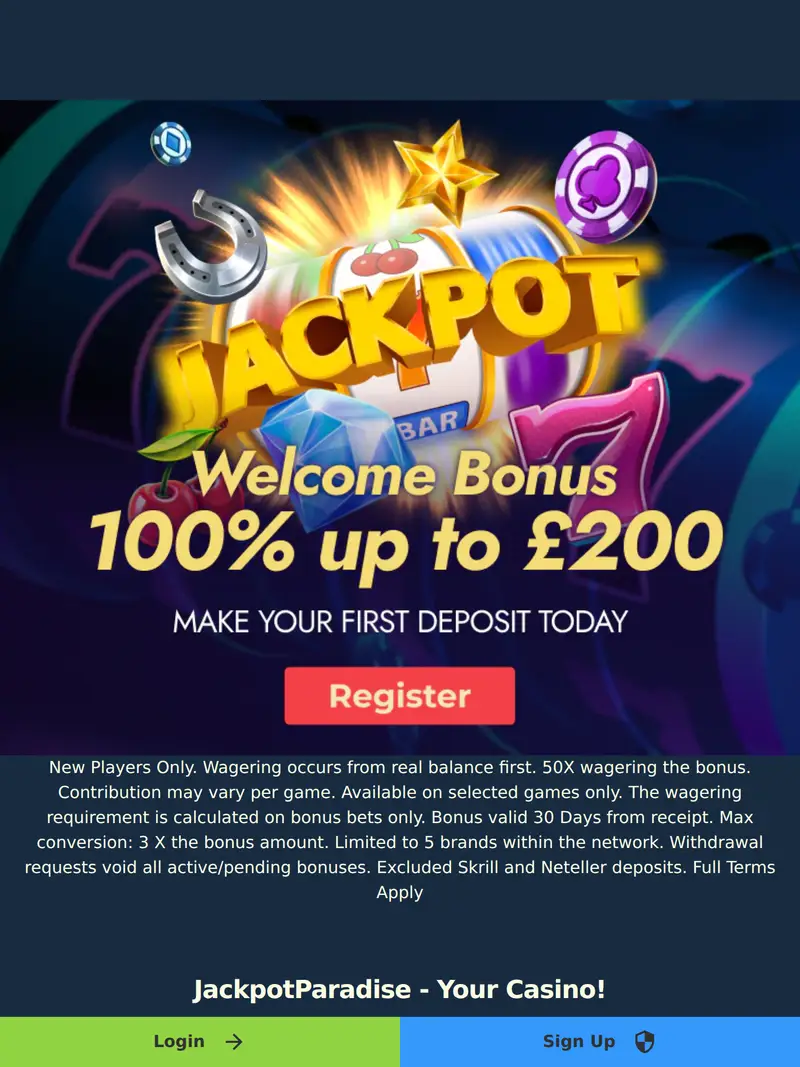 Jackpotparadise - homepage (tablet)