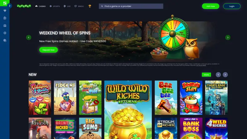 Jeff Bet - homepage (desktop)