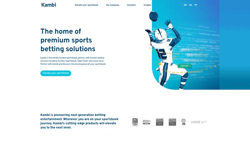 Kambi - homepage (desktop)