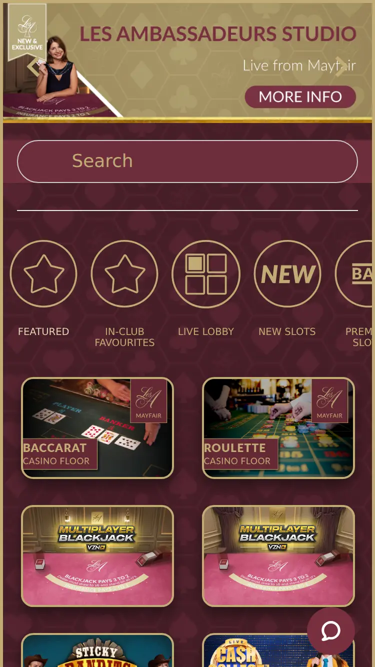 Lclubonline - homepage (mobile)