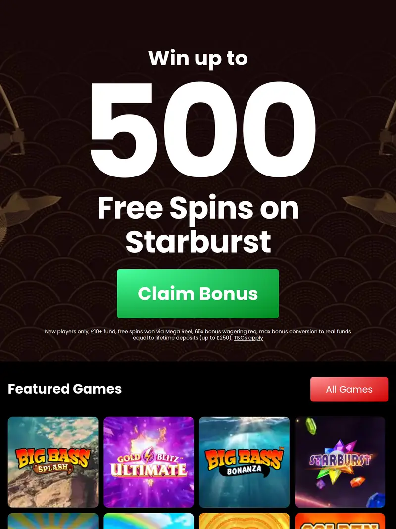 Lucky Slots7 - homepage (tablet)