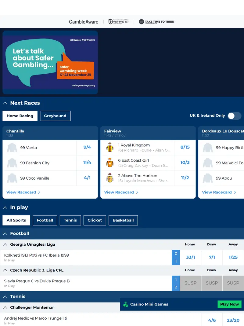 Mcbookie - homepage (tablet)