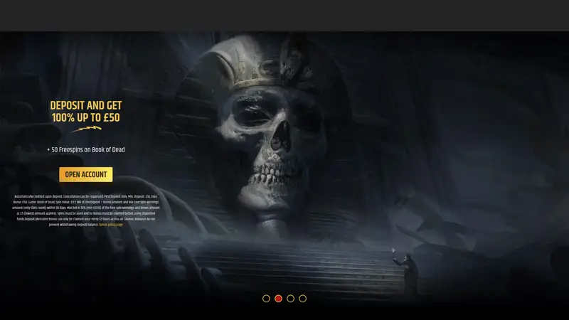 Metal Casino - homepage (desktop)