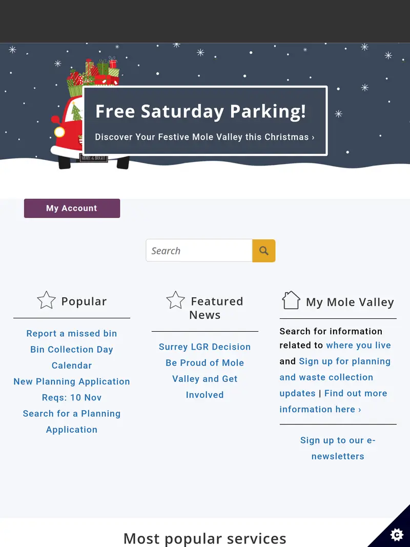 Molevalley.gov - homepage (tablet)