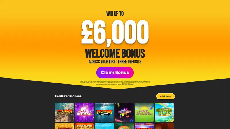 Mr Wolf Slots - homepage (desktop)