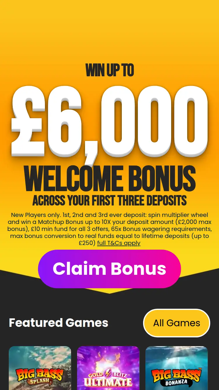 Mr Wolf Slots - homepage (mobile)