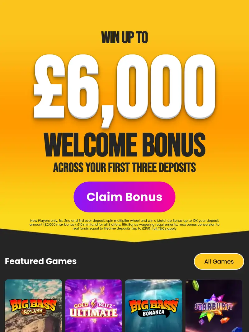 Mr Wolf Slots - homepage (tablet)