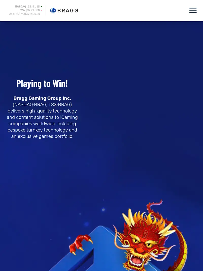 Oryx Gaming - homepage (tablet)