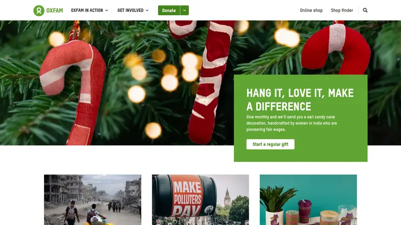 Oxfam - homepage (desktop)