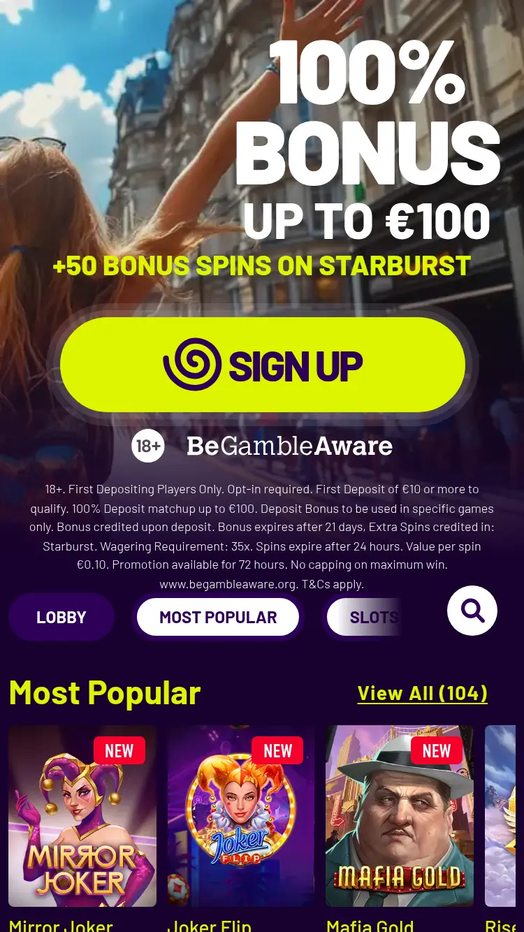 Quickspinner - homepage (mobile)