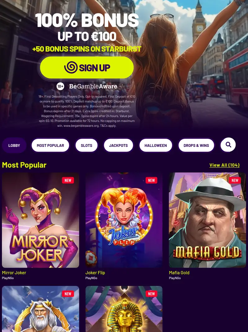 Quickspinner - homepage (tablet)