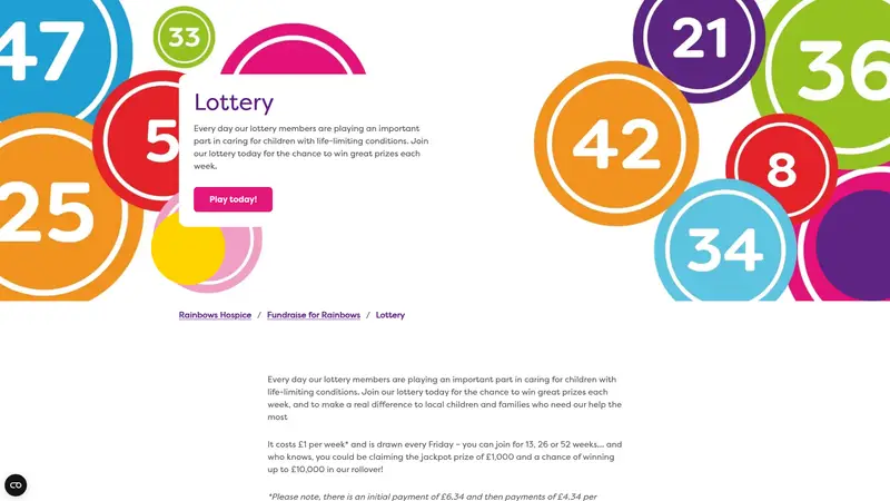 Rainbows - homepage (desktop)