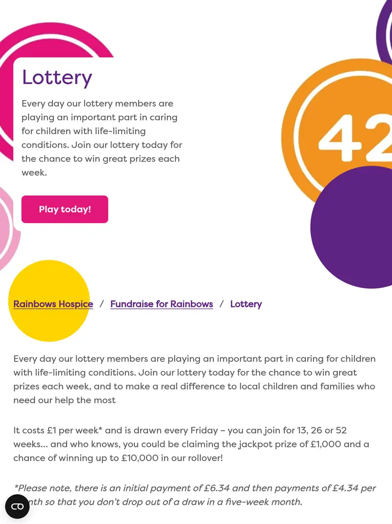 Rainbows - homepage (tablet)