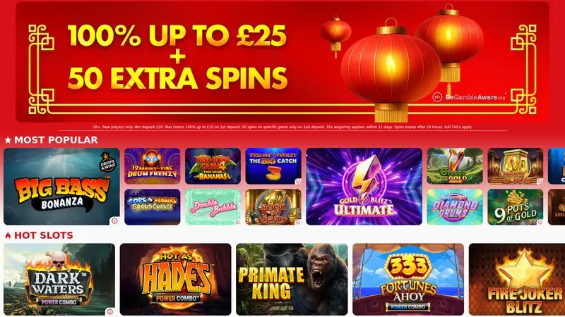 Red Casino - homepage (desktop)