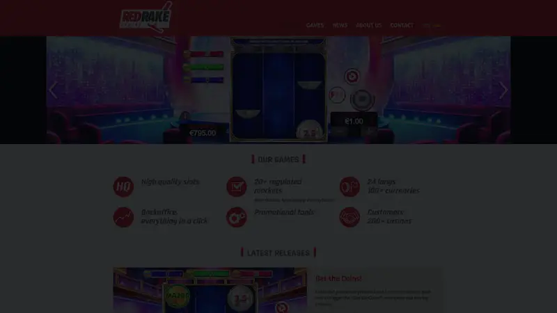 Redrake Gaming - homepage (desktop)