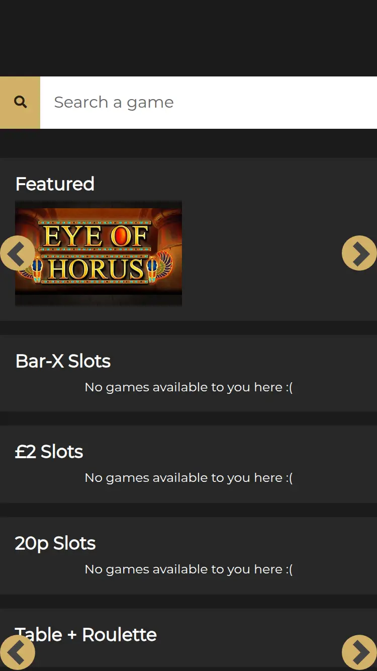 Richmond Slots - homepage (mobile)