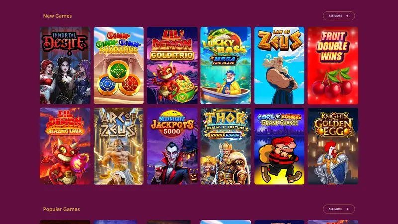 Royalzee - homepage (desktop)