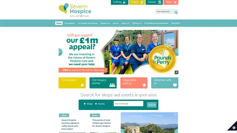 Severnhospice - homepage (desktop)