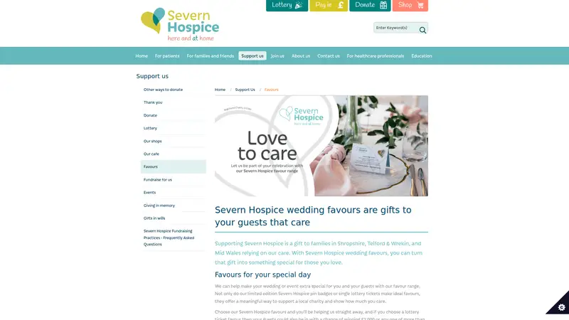 Severnhospice - homepage (desktop)