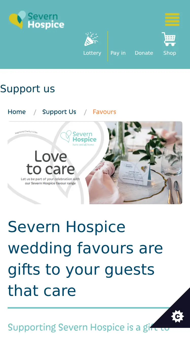 Severnhospice - homepage (mobile)