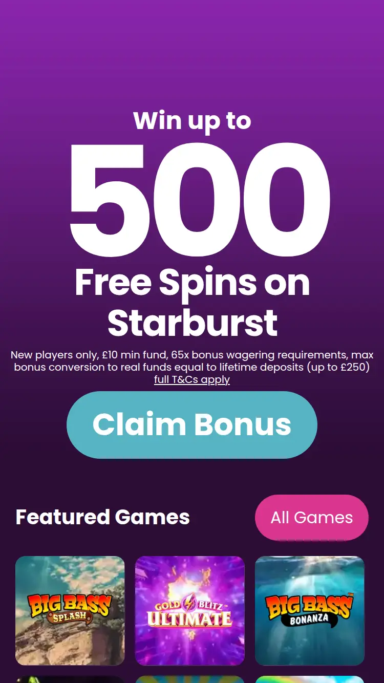 Slots52 - homepage (mobile)